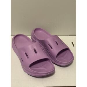 Hoka Men's Ora Recovery 3 Comfort Slip On Slide Sandals Purple Size 14